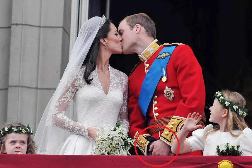 Prince William and his wife Kate Middleton, who has been given the title of The Duchess of Cambridge, kiss on the balcony of Buckingham Palace, London, following their wedding at Westminster Abbey. Photo Credit: Photoshot/AdMedia