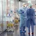 Intensive care unit at the Nuova Poliambulanza hospital for the Coronavirus Covid-19, doctors and nurses, healthcare workers and hospital workers with overalls and protection to prevent infection. Brescia, Italy on March 19, 2020. Photo by Filippo Venezia/IPA/ABACAPRESS.COM