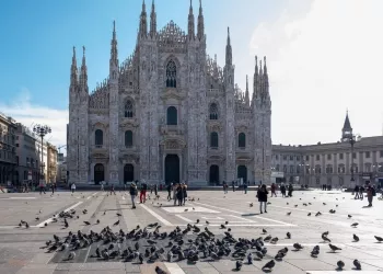 After the announcement of the extension of the red zone to the whole Lombardy region, the streets of Milan center are deserted in the morning of March 08, 2020, in Italy. Photo by Massimo Alberico/Fotogramma/IPA/ABACAPRESS.COM