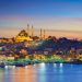 Image of Istanbul with Suleymaniye Mosque during sunset.