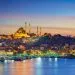 Image of Istanbul with Suleymaniye Mosque during sunset.