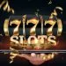 Online casino, smartphone with slot machine with jackpot and gold coins. Online Slots, Lucky Seven 777, Dark Gold Style. Luck concept, gambling, jackpot, banner