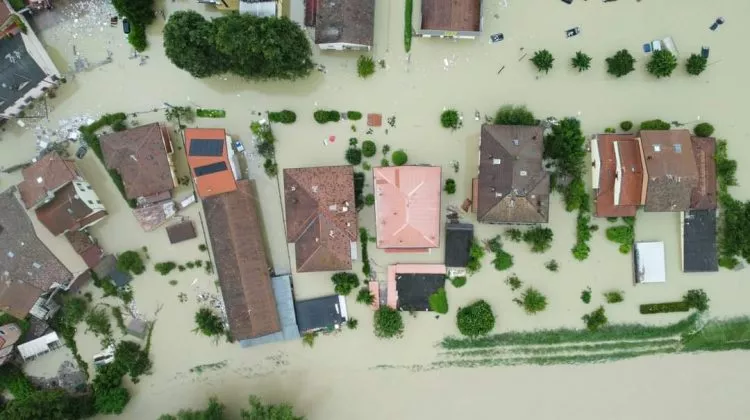 The situation of the Savio river about 12 hours after the flood.
Damage after the flood in Cesena, Italy - 17 May 2023,Image: 776685025, License: Rights-managed, Restrictions: , Model Release: no