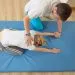 Physical therapist kinetotherapy and pacient