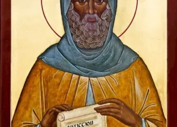 Icoana Sfântului Cuvios Moise Etiopianul (Arapul)